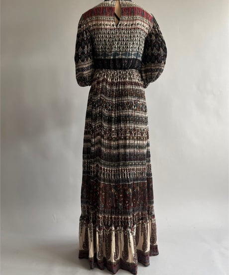 【RE;CIRCLE】 RE Indian Cotton Balloon Sleeved One-piece / 240912-001