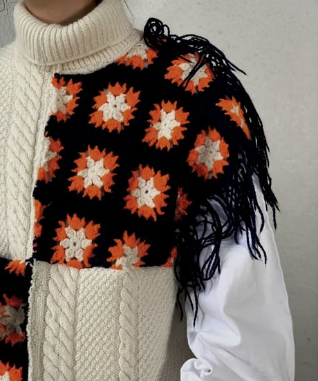 【RE;CIRCLE】 Granny Knit Vest /210125-007