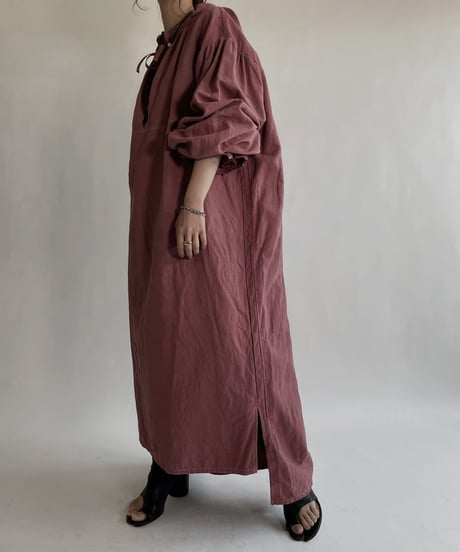 【RE;CIRCLE】RE Dyed French Mattress Cover One-piece -Santa Fe Pink- / 220512-011
