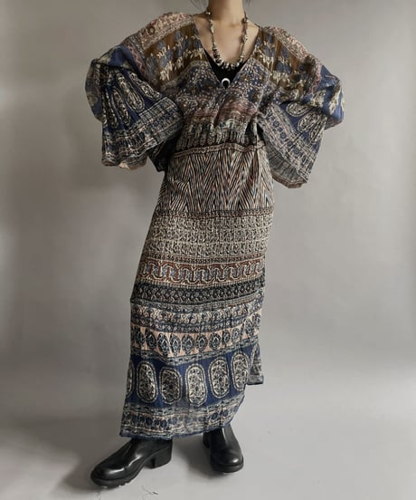 【RE;CIRCLE】 RE Indian Cotton One-piece / 220901-010