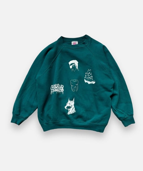 【Mashup Products】 Silk Screen Hanes L/S Sweat top /  240217-020