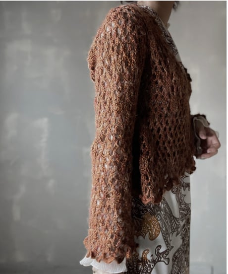 【USED】　Crochet Knit Cardigan/ 220220-035