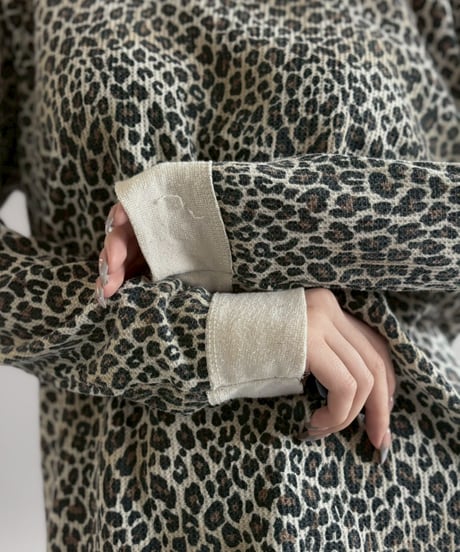 【USED】 FRUIT OF THE LOOM Leopard Pattern Thermal / 260509-013