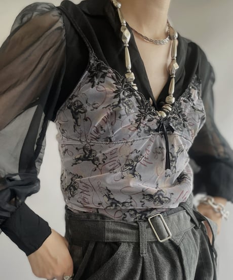 【USED】 Sheer Camisole Top / 230909-022