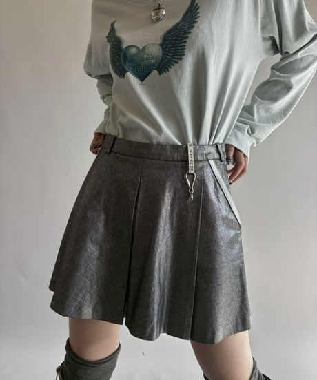【USED】 Metallic Mini Skirt /251004-024