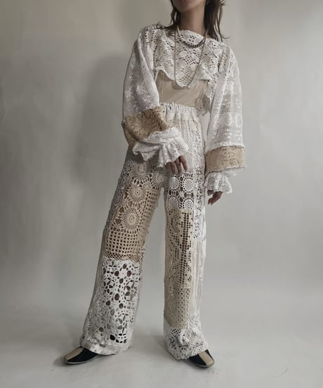 【RE;CIRCLE】 RE Crochet Cord Top / 220623-016