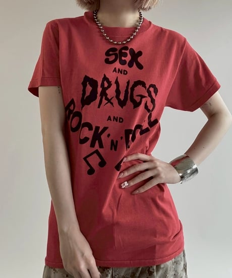 【USED】80's~ SEX & DRUGS & ROCK N ROLL T-Shirt /250621-009