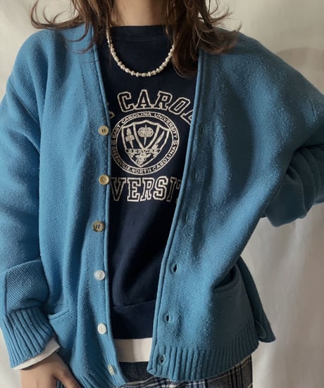 【USED】 Acrylic Knit Cardigan⑤ /210303-009