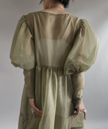 【RE;CIRCLE】 RE Sheer Puff Sleeve One-piece / 230706-003