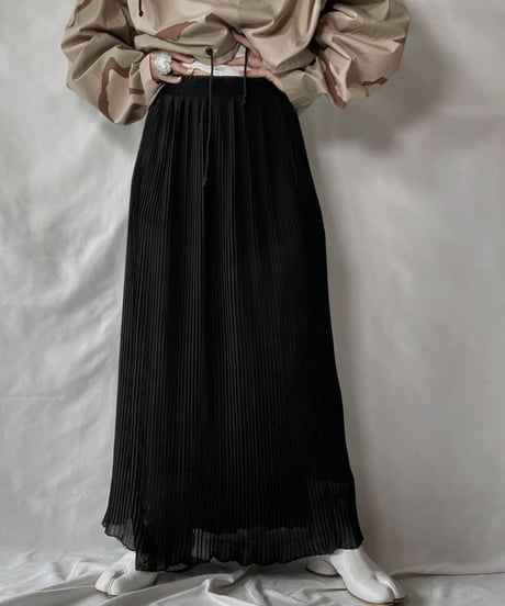 【USED】 Poly Pleats Long Skirt②/210921-034