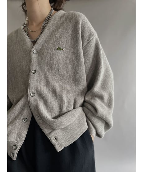 【USED】  IZOD Lacoste Acrylic Knit Cardigan / 221008-028