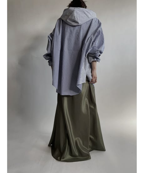 【RE;CIRCLE】 RE Stripe Shirt Mexican Hoodie / 220423-029