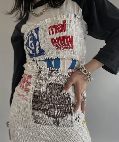 【RE;CIRCLE】RE Eco-Friendly Bag Shirring Tube Top / 230622-027