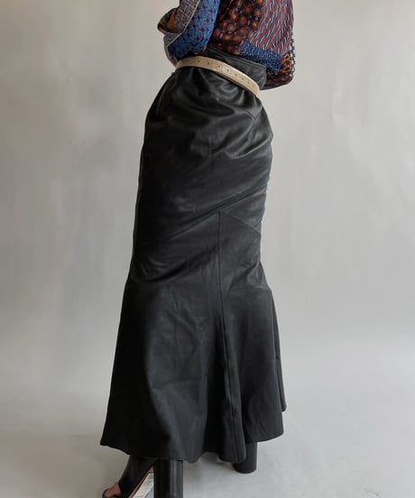 【USED】 Leather Mermaid Long Skirt / 220528-023