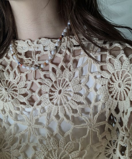 【RE;CIRCLE】  RE Crochet L/S Top/210512-011