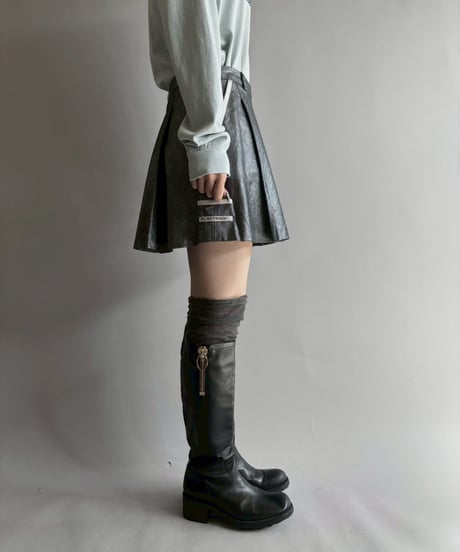 【USED】 Metallic Mini Skirt /251004-024