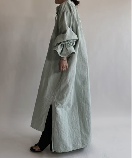 【RE;CIRCLE】RE Dyed French Mattress Cover One-piece -Aqua Green- / 220512-008