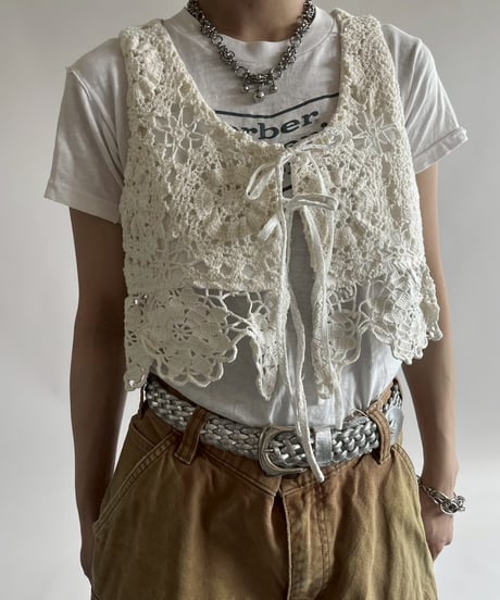 【RE;CIRCLE】RE Crochet Short Vest / 250515-004