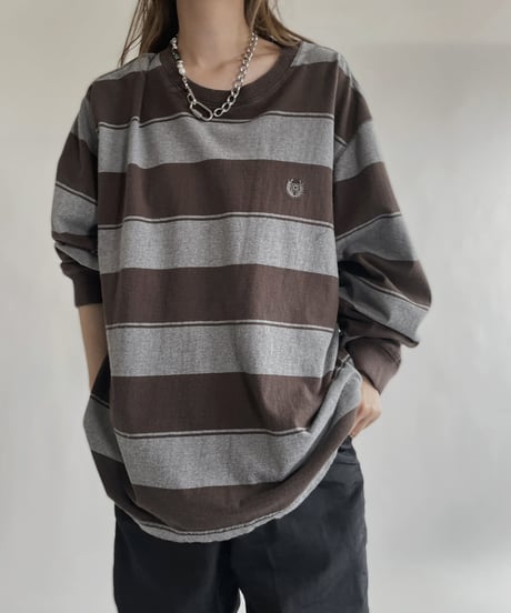 【USED】 Chaps Long Sleeved Striped T-shirt / 220618-014