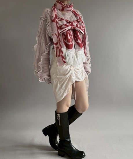 【RE;CIRCLE】 RE Mellow Ribbon Knit Top + Tie / 260122-008