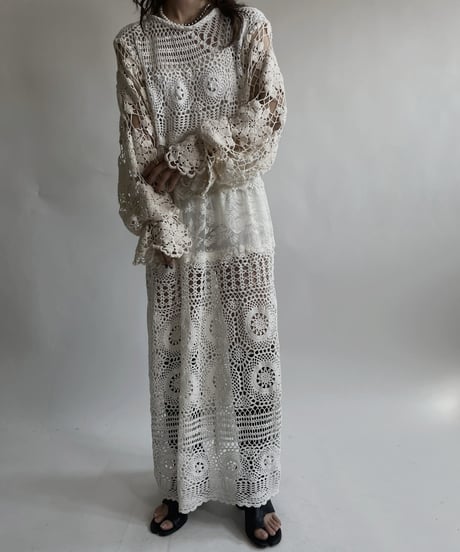 【RE;CIRCLE】 RE Crochet Lace One-piece / 220427-037