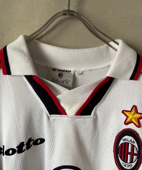 【USED 】Lotto AC MILAN Soccer Shirt /240603-014