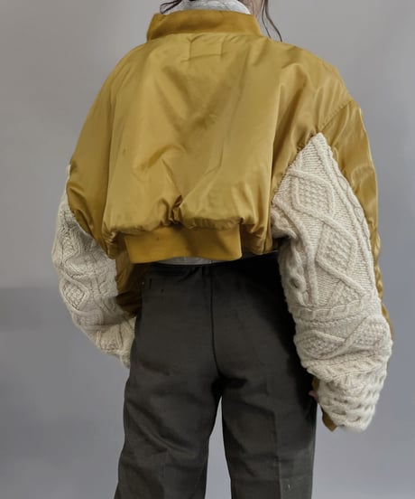 【RE;CIRCLE】 RE Short MA-1 Alan Docking Jacket Mustard Color / 221208-004