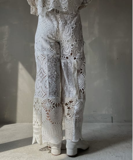 【RE;CIRCLE】 RE Crochet Patchwork Pants②/20220317-005