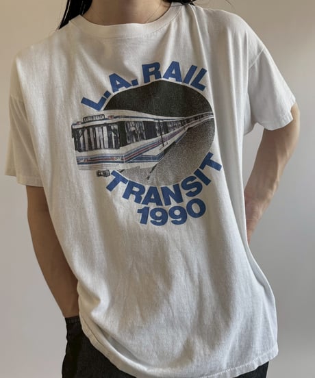 【USED】 90's L.A.RAIL TRANSIT T-Shirt /250621-026