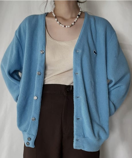 【USED】   LACOSTE Knit Cardigan③/211126-003