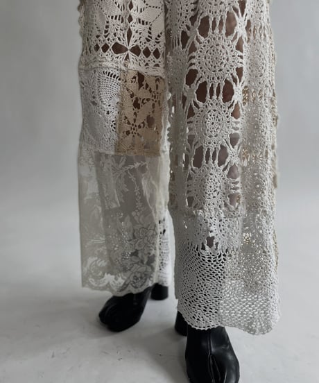 【RE;CIRCLE】 RE Crochet Lace Patchwork Pants / 220526-035