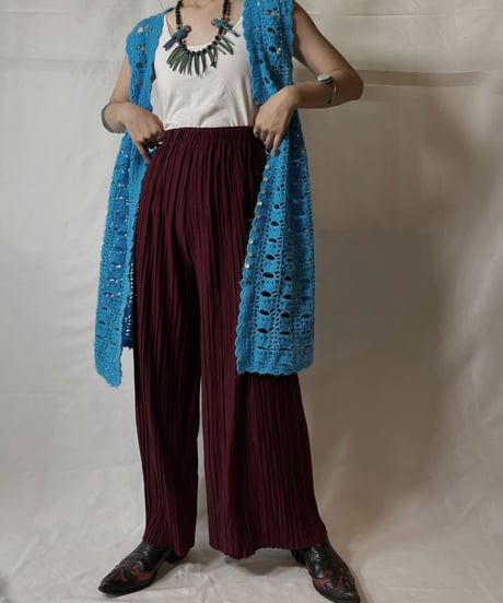【USED】 Poly Pleats Pants/20210819-015