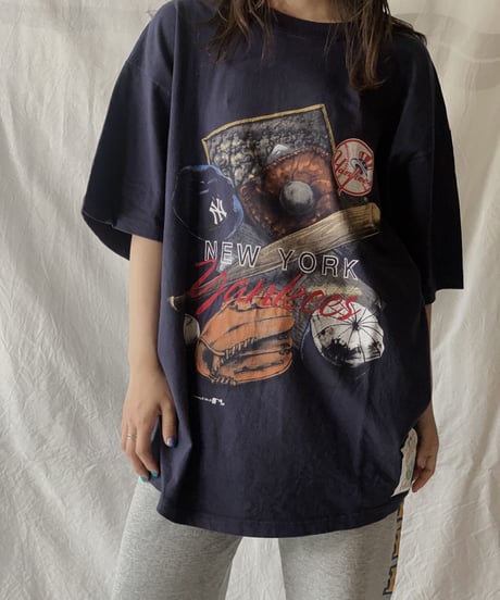 【USED】S/S T-shirt NEW YORK YANKEES ① /210602-014