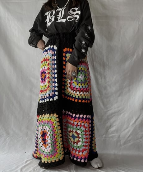 【RE;CIRCLE】 RE Granny Knit Long Skirt②/211014-013