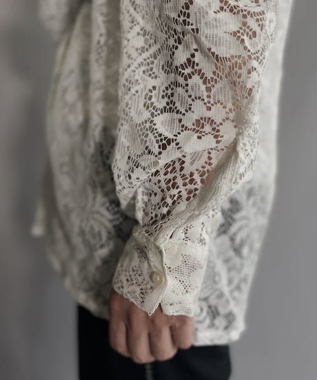【RE;CIRCLE】 RE Men's Crochet Lace Shirt / 220915-002