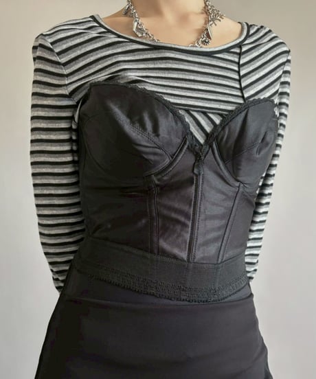 【USED】 Back Less Corset Top/ 260228-011