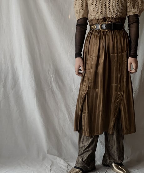 【USED】Poly Long Skirt/210217-050