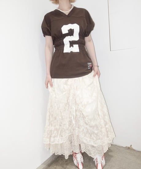 【RE;CIRCLE】 Shirring Football Shirt  /  250522-003