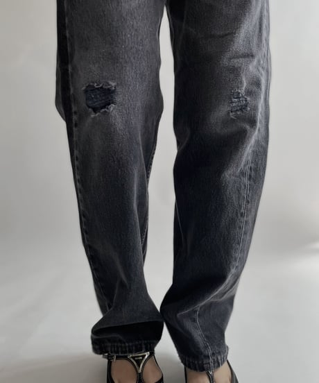 【USED】  Made in USA Levi's Denim Pants 501 Black/ 220416-023