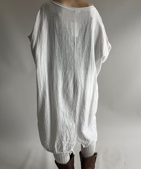 【USED】 Made in Italy Linen Over Size T-Shirt / 250726-026