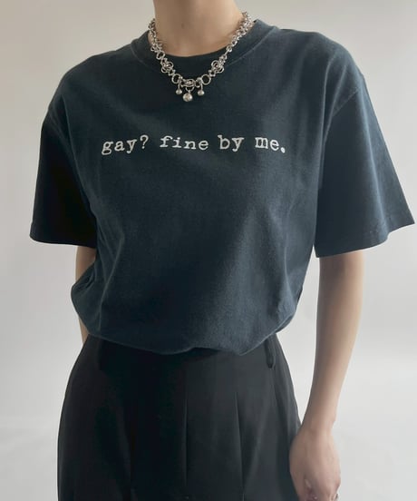 【USED】  GILDAN Gay? Fine By Me T-Shirt/250510-025