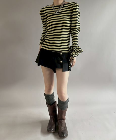 【RE;CIRCLE】 RE Border Top/ 260402-003
