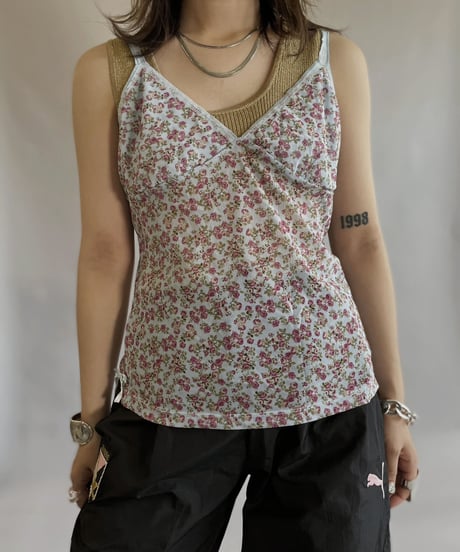 【USED】    Ralph Lauren Lame Tank Top / 230610-036