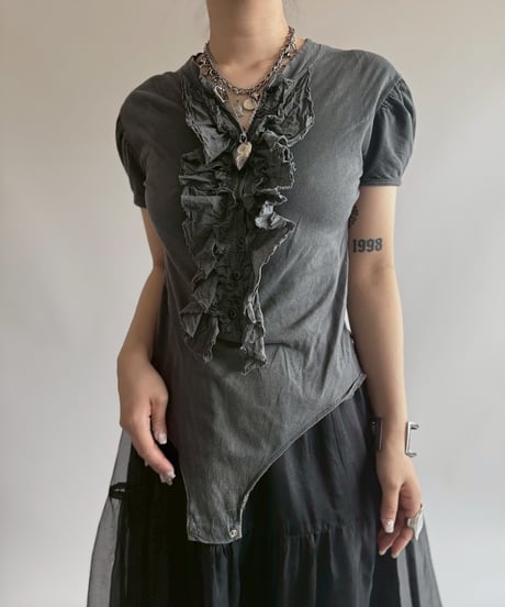 【USED】 Frill Design S/S Leotard top / 250705-017