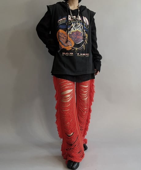 【USED】BONDS Mohair Knit Hoodie Top /240127-002