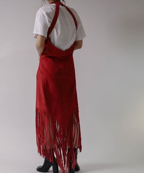 【USED】 Suede Fringe Dress/ 220324-017