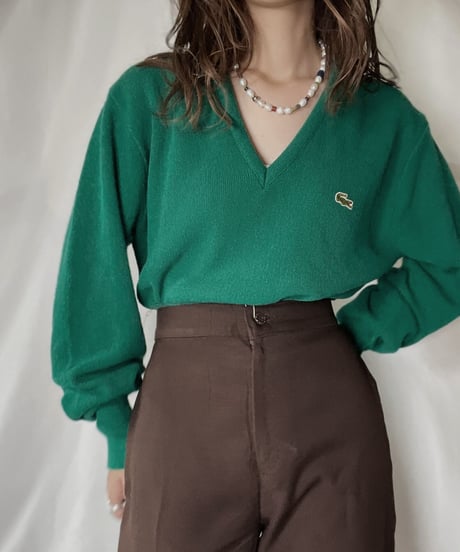 【USED】   LACOSTE Knit Top⑥/211126-012