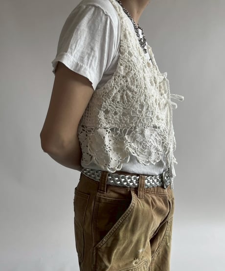 【RE;CIRCLE】RE Crochet Short Vest / 250515-004