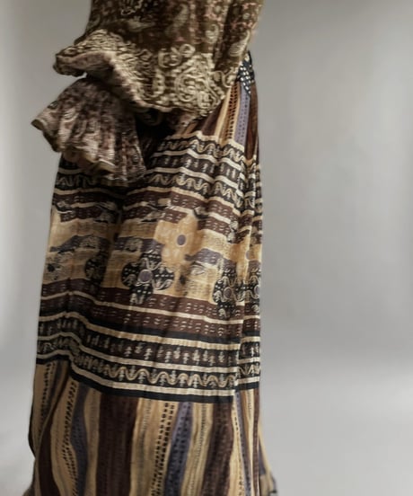 【RE;CIRCLE】 RE Indian Cotton Balloon Sleeved One-piece / 220901-009
