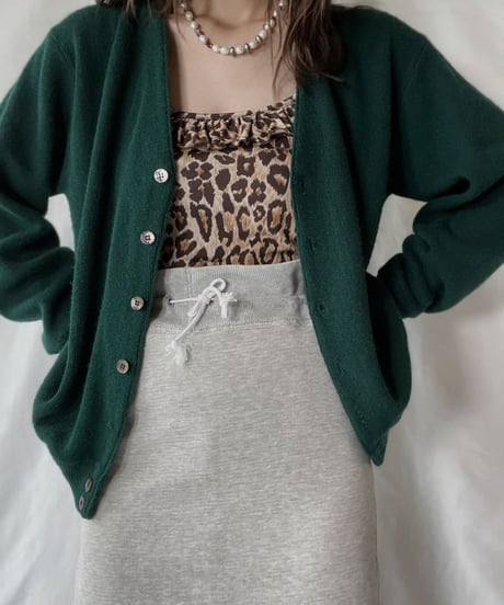 【USED】 Acrylic Knit Cardigan① /210930-025